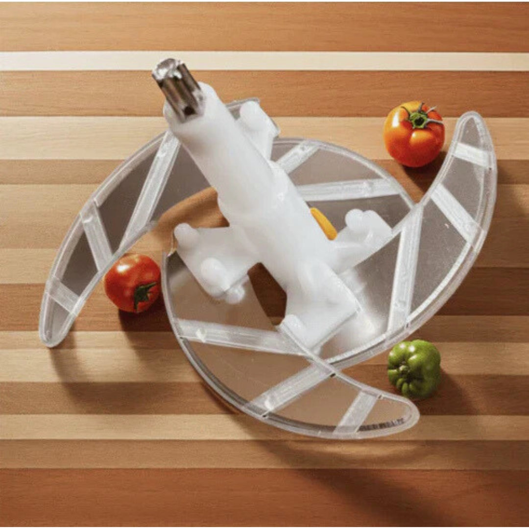 FALARI 2L Manual Hand Push Chopper with Stainless Steel Bowl