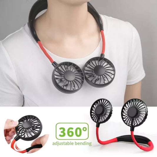 Hanging, Foldable, USB Rechargeable & Portable Wearable Neck Fan