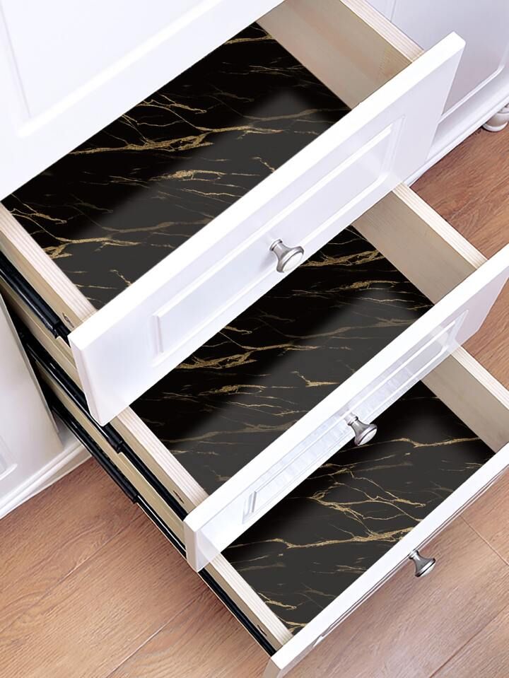 Black Waterproof Marble Self-Adhesive Sheet | 60x200 cm