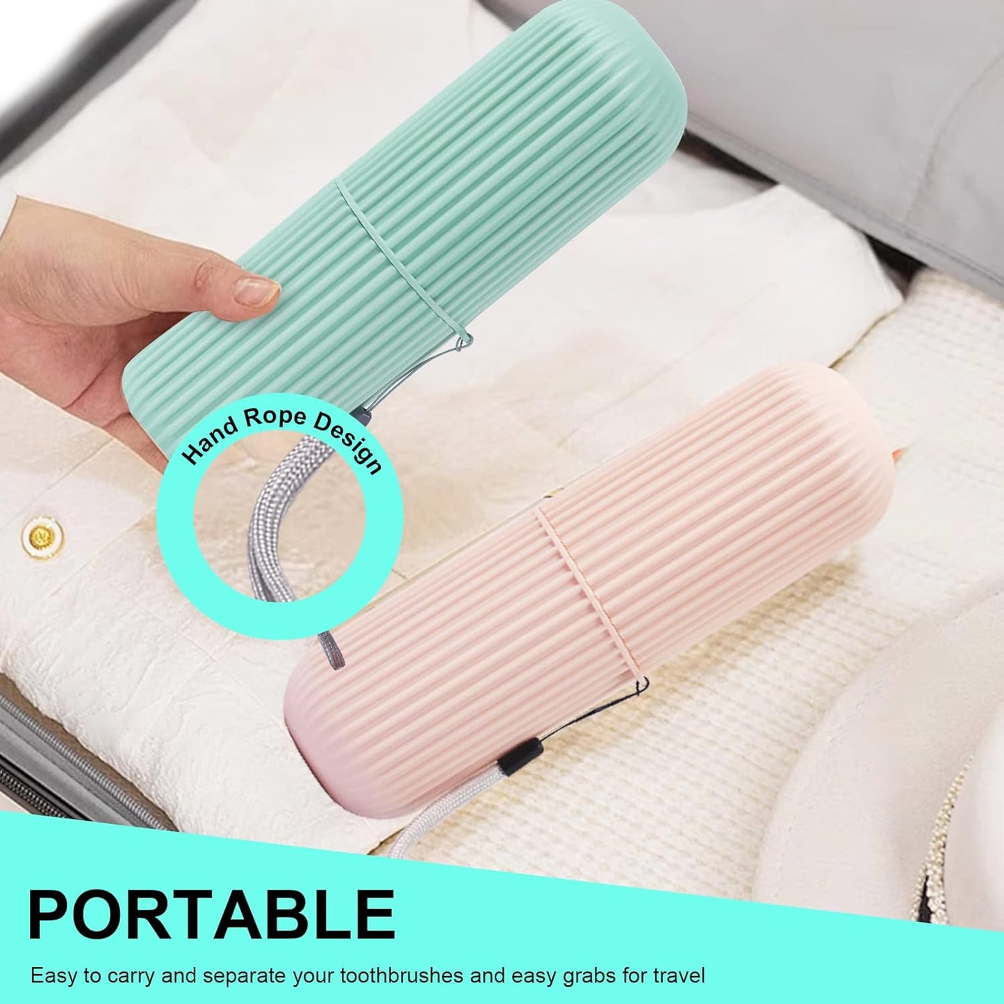 Portable Toothbrush & Toothpaste Travel Storage Case
