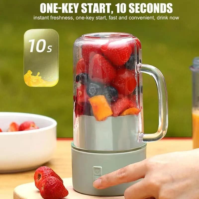 2 In 1 Mini USB Rechargeable Juicer & Crusher Mug with 6 Blades