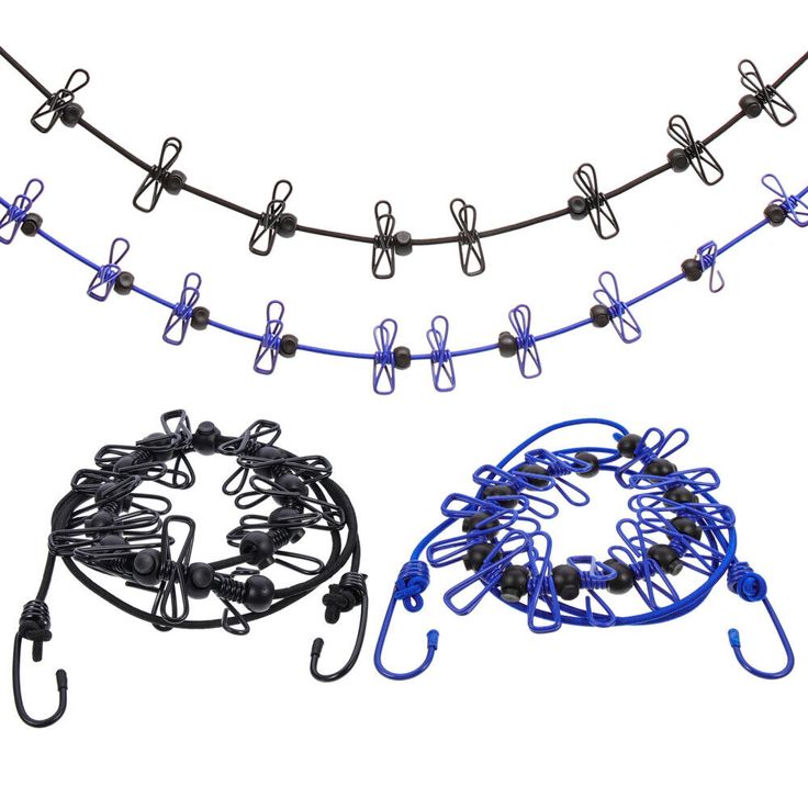 Rope Portable Drying Rope with  12 Clips & 2 Hooks