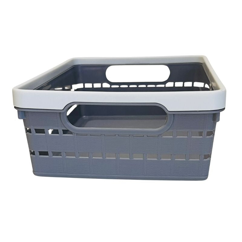 Multi-Purpose Woven Plastic Storage Basket with Handles | Organizer Bin
