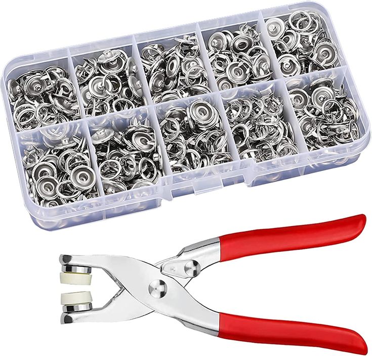Metal Hand Press Tich Button Fixer Machine with 25 Snap Buttons | Sewing & DIY Tool