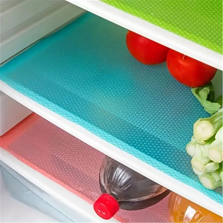 Silicone Waterproof Fridge Shelf Liners & Drawer Mats for Cabinets & Countertops