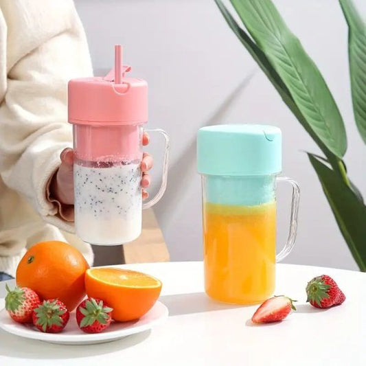 2 In 1 Mini USB Rechargeable Juicer & Crusher Mug with 6 Blades