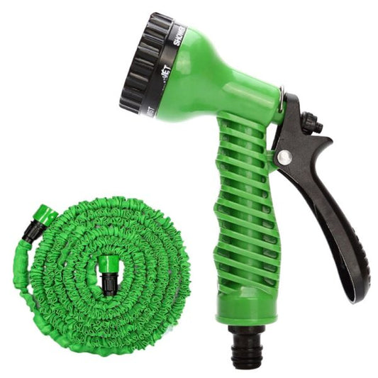 50FT Expandable Garden Hose with 7-Mode Water Spray Nozzle