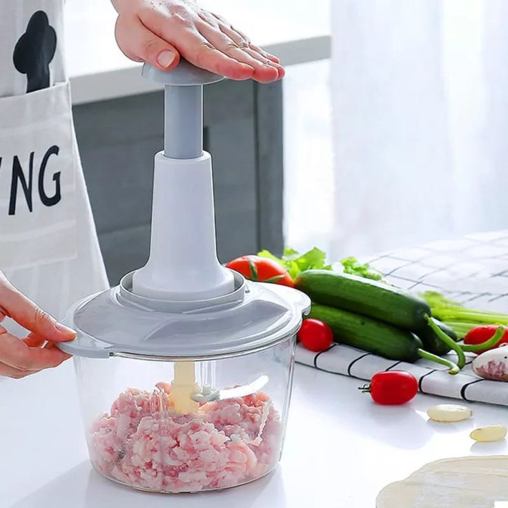 1.5L/2L Manual Hand Push Chopper & Multifunctional Mixer