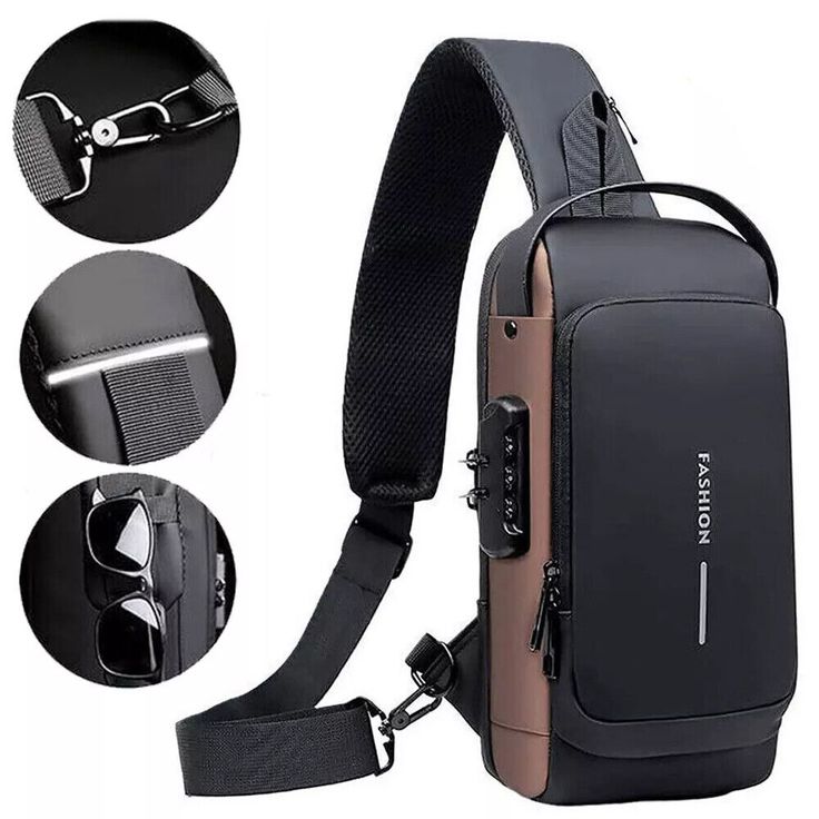 Fashion Anti-Theft Sling Shoulder Travel Bag with USB Charging Port