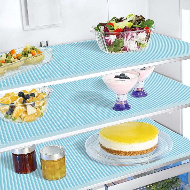 Silicone Waterproof Fridge Shelf Liners & Drawer Mats for Cabinets & Countertops