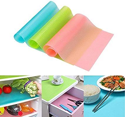 Silicone Waterproof Fridge Shelf Liners & Drawer Mats for Cabinets & Countertops