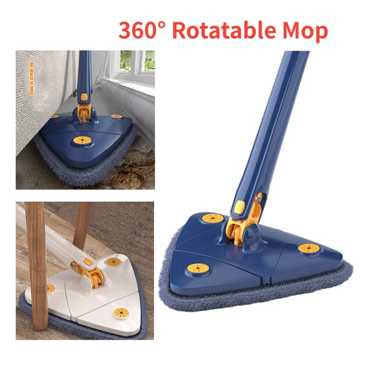 360° Rotatable Triangle Mop with Extendable Long Handle