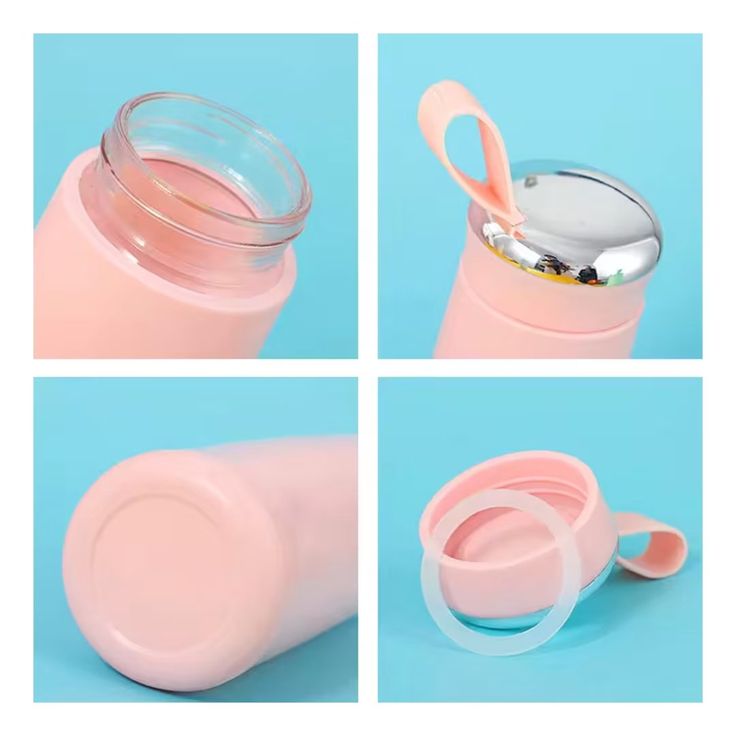 Nice Mini Flask Glass Water Bottle with Vacuum Insulation 400ml