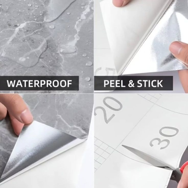 White Waterproof Marble Self-Adhesive Sheet | 60x200 cm