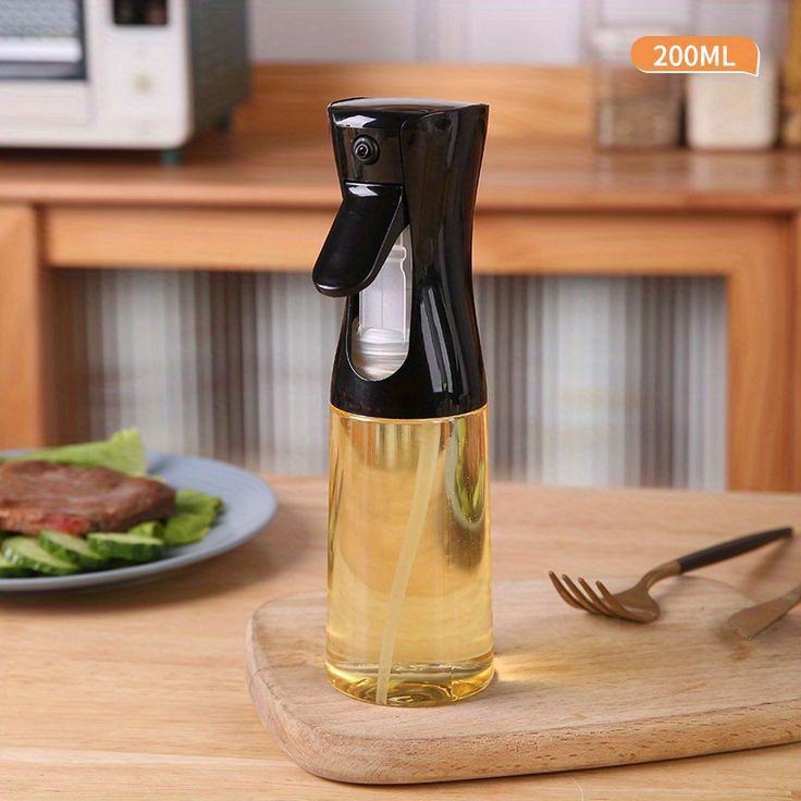 200ml Plastic Glass Cooking Oil Sprayer & Vinegar Spray Bottle