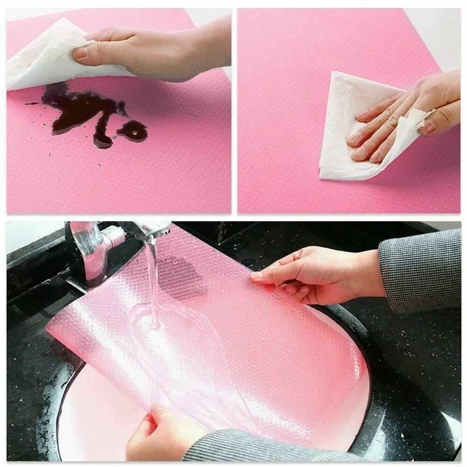 Silicone Waterproof Fridge Shelf Liners & Drawer Mats for Cabinets & Countertops