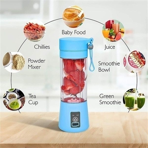 Portable Powerful 6 Blades USB Rechargeable Blender/Juicer