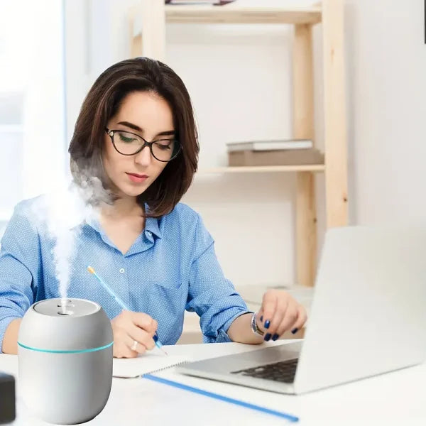 3-in-1 USB Portable Air Humidifier with LED Light 260ml | Mini Air Freshener