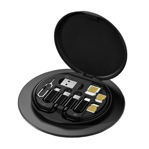 Multifunctional 60W Fast Charging Data Cable Storage Box with Mobile Stand