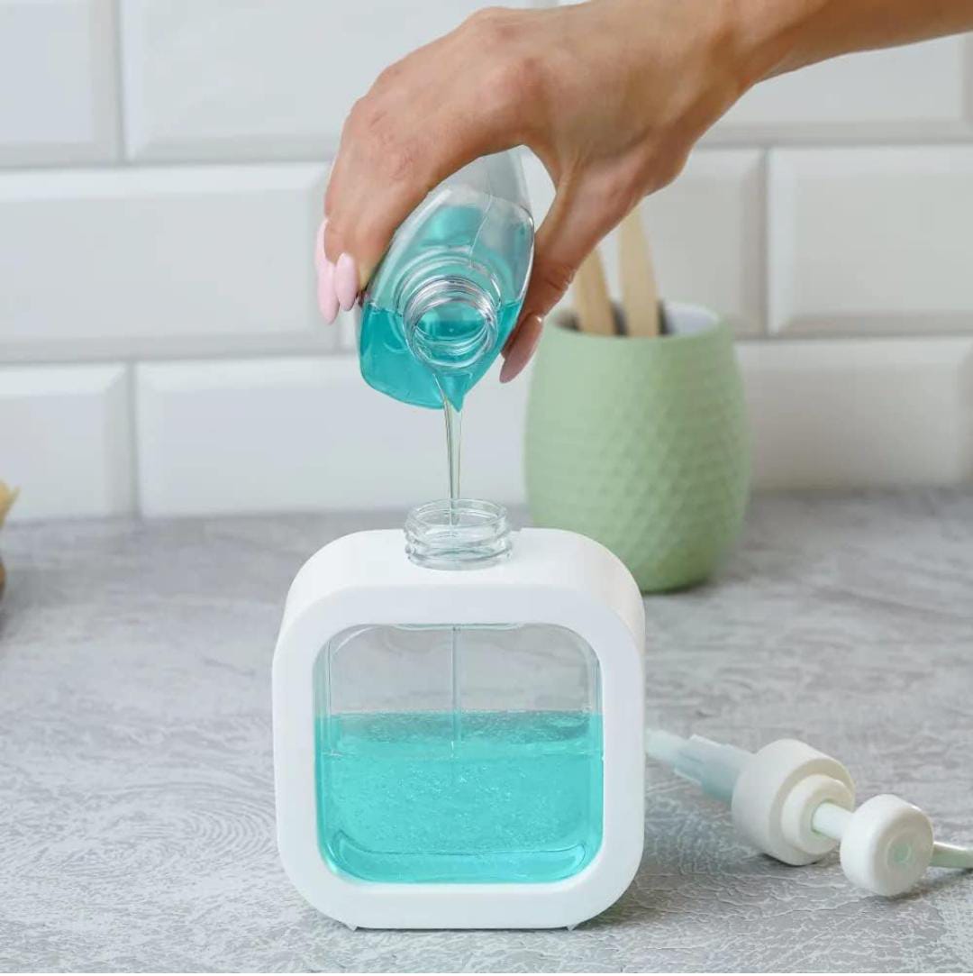 Square Portable Refillable Soap Dispenser Bottle