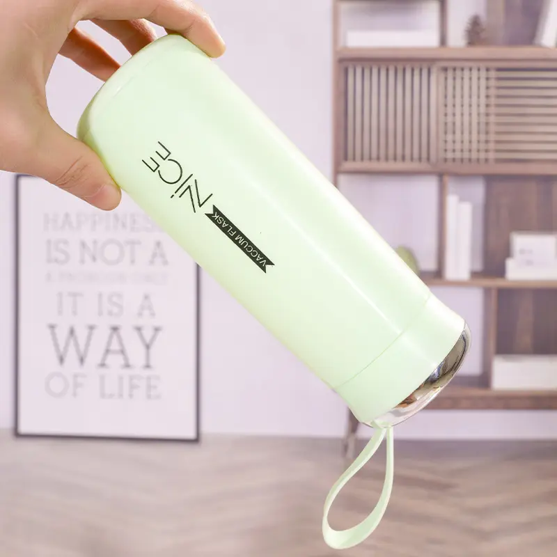 Nice Mini Flask Glass Water Bottle with Vacuum Insulation 400ml