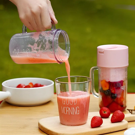 2 In 1 Mini USB Rechargeable Juicer & Crusher Mug with 6 Blades