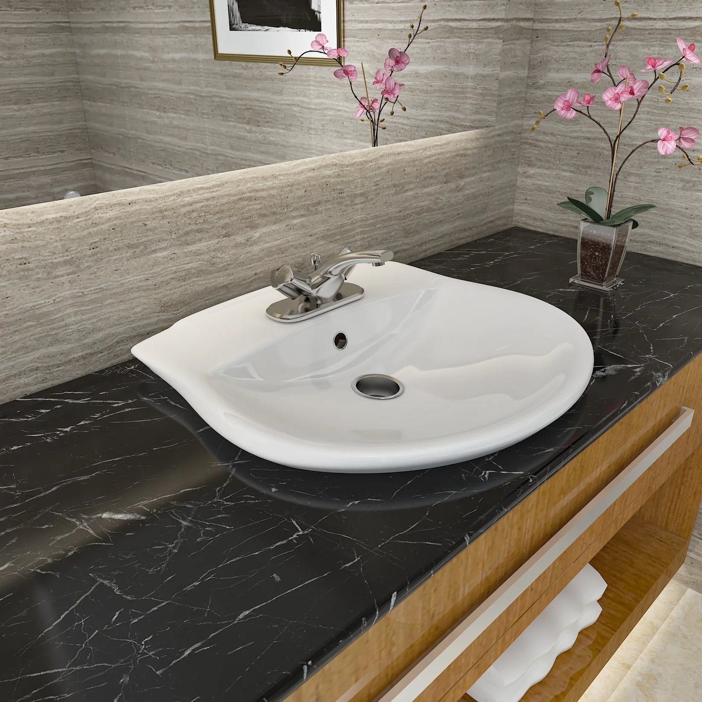 Black Waterproof Marble Self-Adhesive Sheet | 60x200 cm