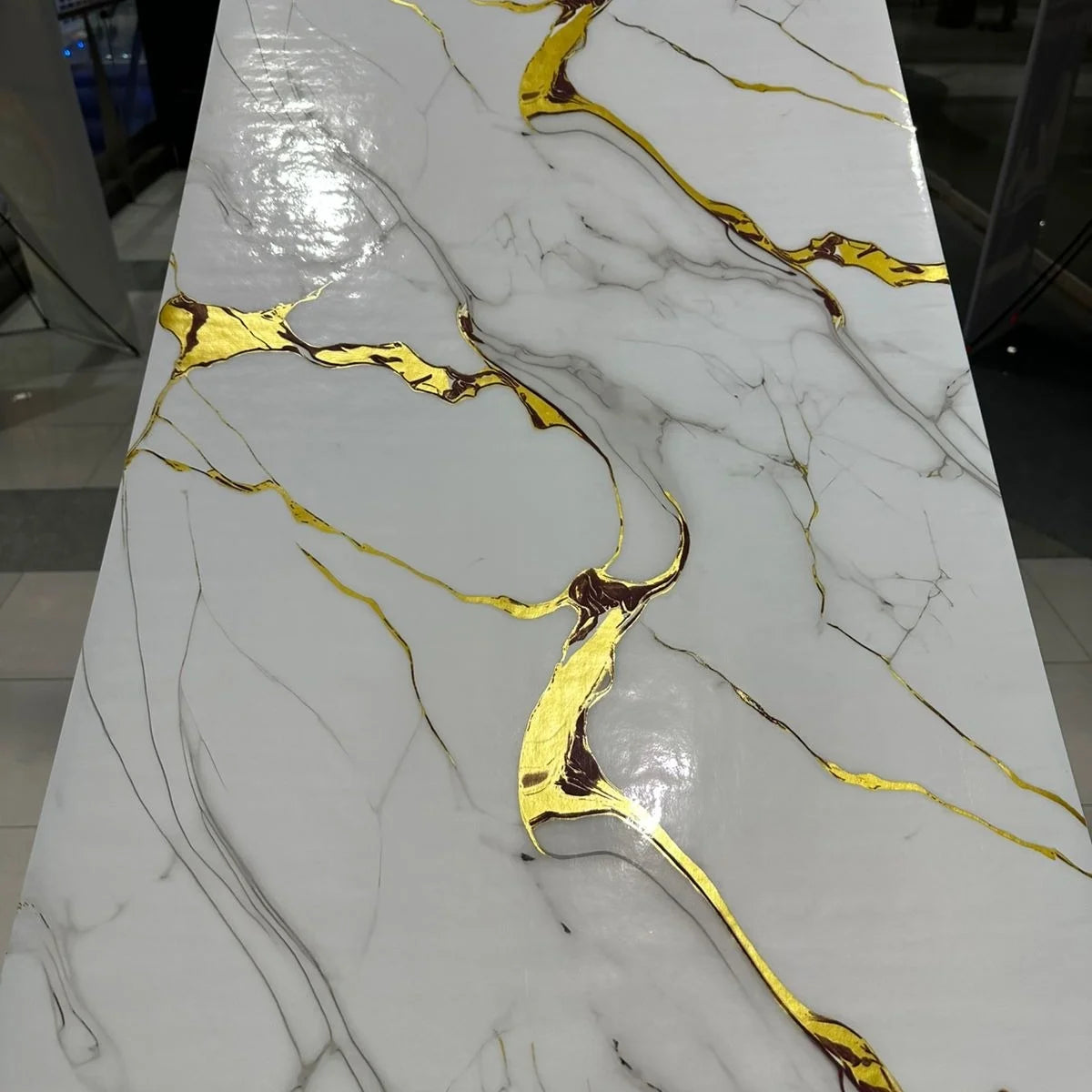 White Waterproof Marble Self-Adhesive Sheet | 60x200 cm