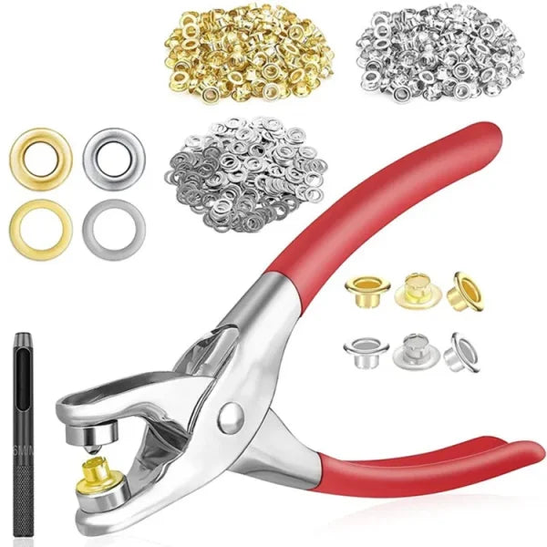 Metal Hand Press Tich Button Fixer Machine with 25 Snap Buttons | Sewing & DIY Tool