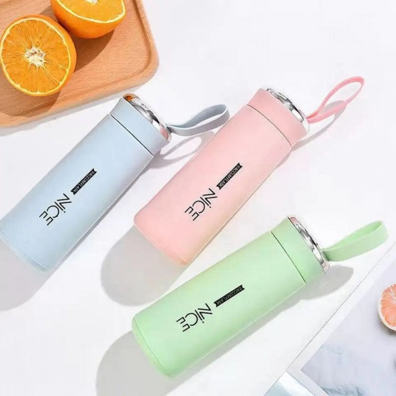Nice Mini Flask Glass Water Bottle with Vacuum Insulation 400ml