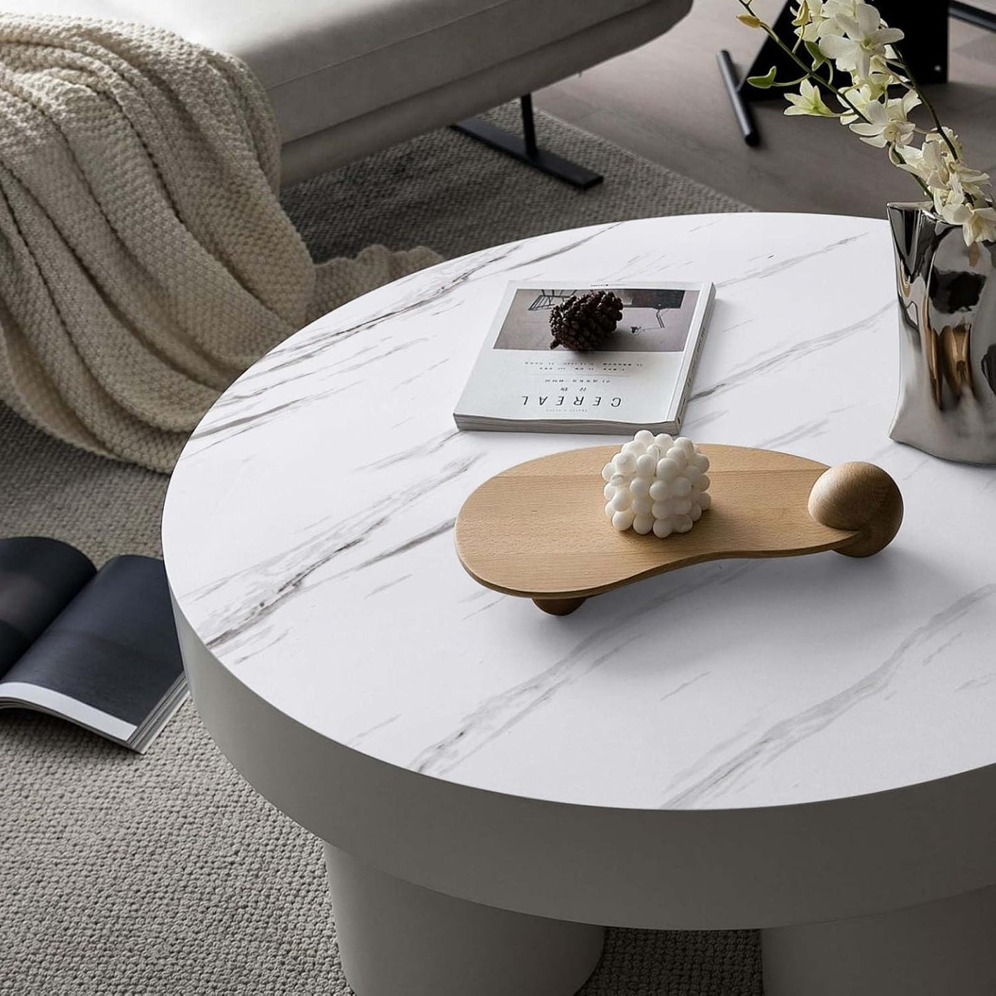 White Waterproof Marble Self-Adhesive Sheet | 60x200 cm
