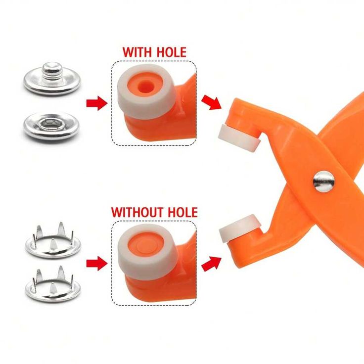 Tich Button Machine Plier with 25 Plastic Snap Buttons | DIY Sewing & Craft Tool