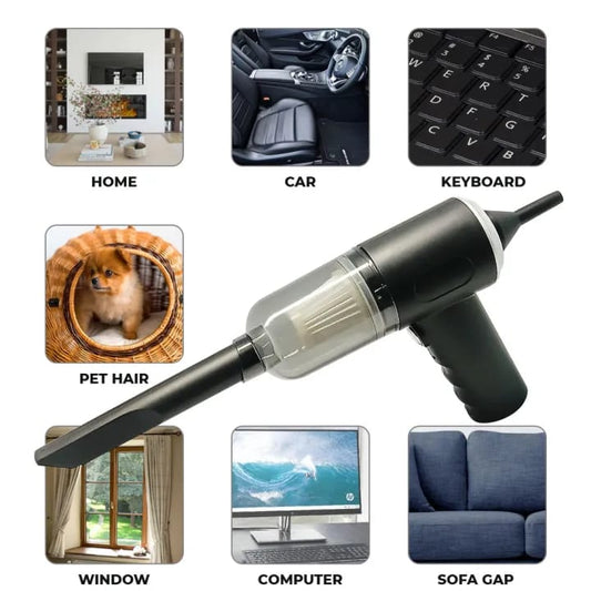 3-in-1 Portable Wireless Vacuum Cleaner, Air Duster & Air Pump