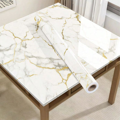 White Waterproof Marble Self-Adhesive Sheet | 60x200 cm