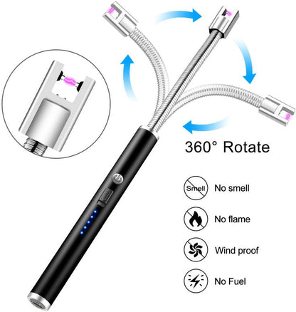 Flexible, Windproof USB Rechargeable Flameless Arc Lighter