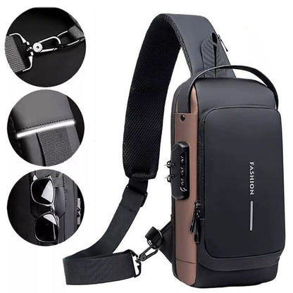Fashion Anti-Theft Sling Shoulder Travel Bag with USB Charging Port