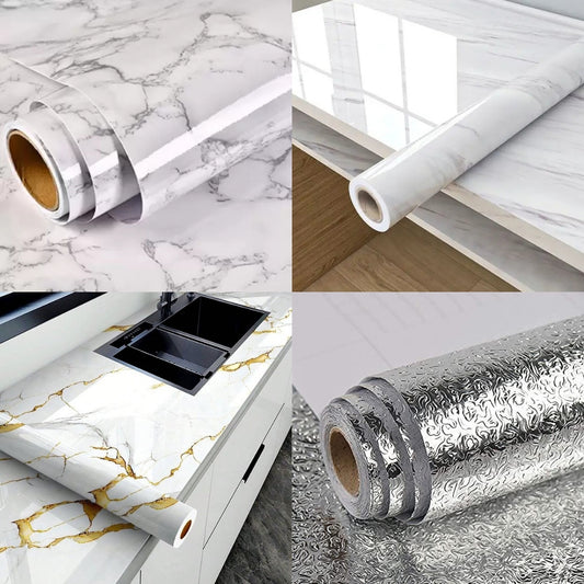 White Waterproof Marble Self-Adhesive Sheet | 60x200 cm