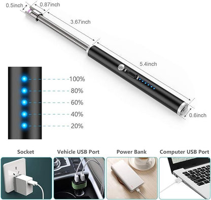 Flexible, Windproof USB Rechargeable Flameless Arc Lighter