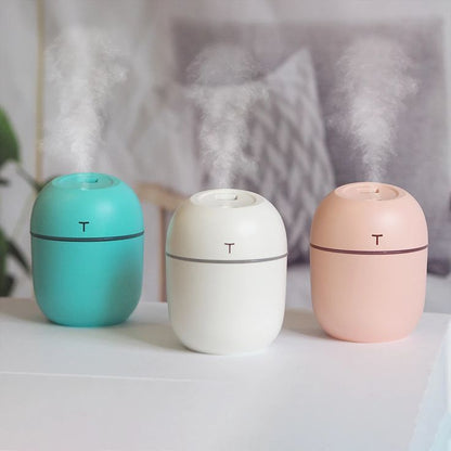 3-in-1 USB Portable Air Humidifier with LED Light 260ml | Mini Air Freshener