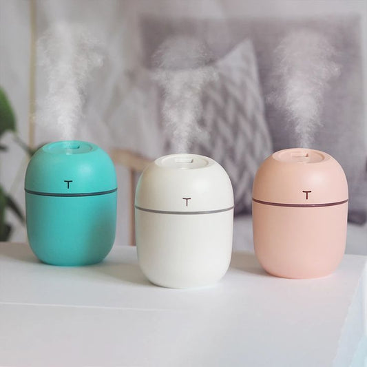 3-in-1 USB Portable Air Humidifier with LED Light 260ml | Mini Air Freshener
