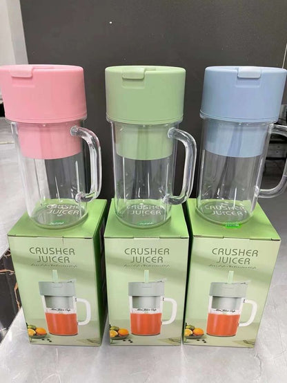 2 In 1 Mini USB Rechargeable Juicer & Crusher Mug with 6 Blades