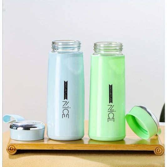 Nice Mini Flask Glass Water Bottle with Vacuum Insulation 400ml