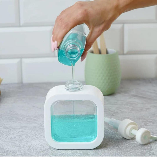 Square Portable Refillable Soap Dispenser Bottle
