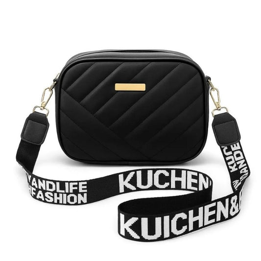 Black Leather Handbag | Stylish Shoulder & Crossbody Girls Bag