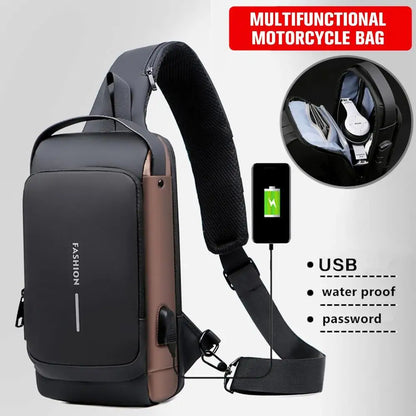 Fashion Anti-Theft Sling Shoulder Travel Bag with USB Charging Port