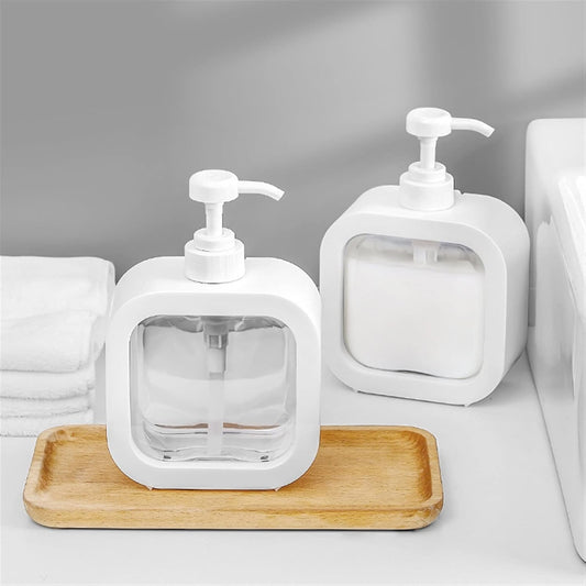 Square Portable Refillable Soap Dispenser Bottle